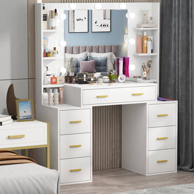 Wayfair kirkwood deals bedroom makeup vanity